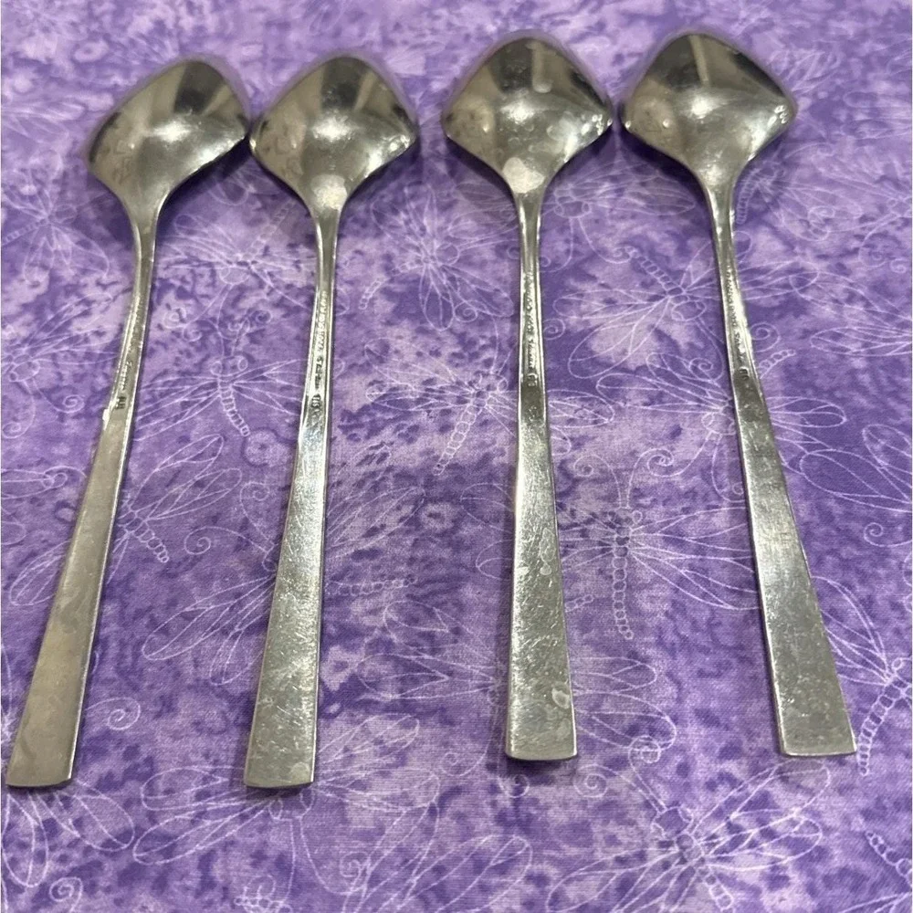 Navaho Rogers Bros.‎ 1847 Serving Spoon Spoons Stainless Steel Set Of 4 Vintage